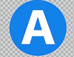 A logo in blue colour