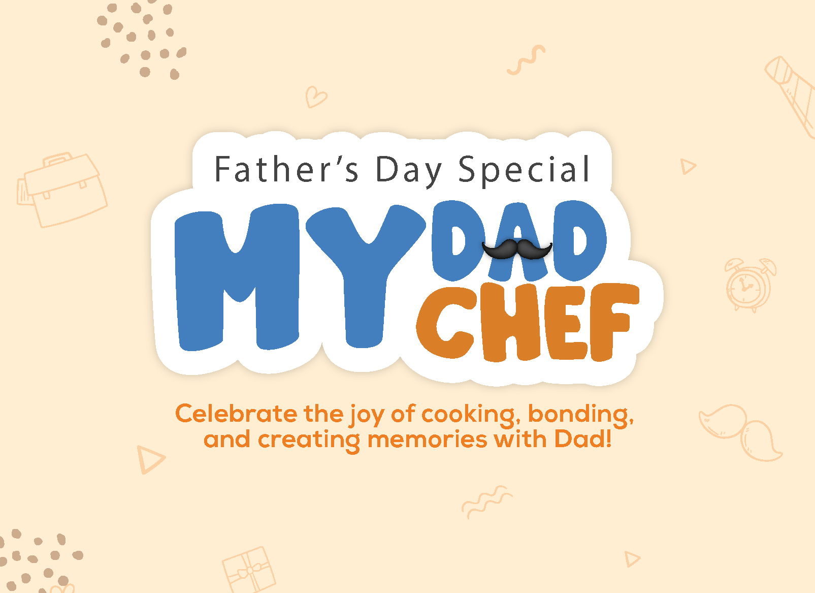 Promotional poster for the "My Dad Chef" Father's Day event at Mindseed preschool and daycare.